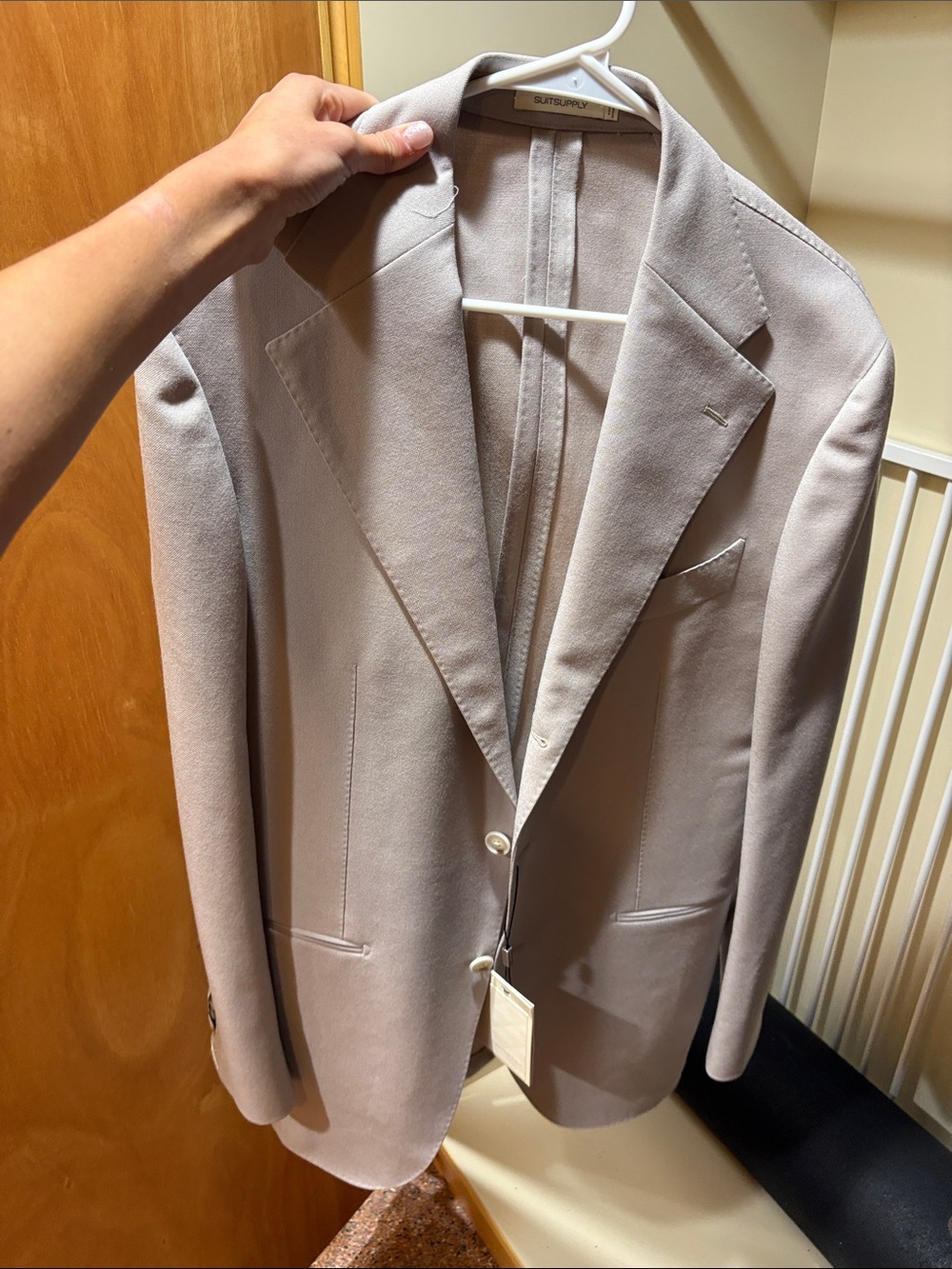 Suitsupply Women's Light Taupe Single-Breasted Blazer